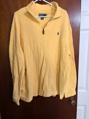 Ralph Lauren Yellow Zip-Neck Sweatshirt